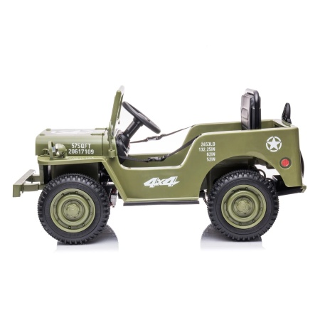 Детский электромобиль Джип Jeep Willys Mini 2628 Оливковый