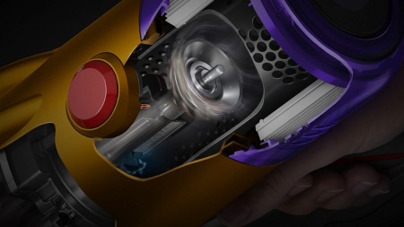 Dyson V12 Detect Slim Absolute SV46 Yellow/Nickel (Европа) — официальный ракурс 3