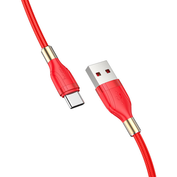 Кабель USB Hoco U92 USB - Type-C 3A 1.2m красный