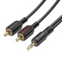 Кабель 3.5 мм - 2 RCA 1.5m Borofone BL11 Черный