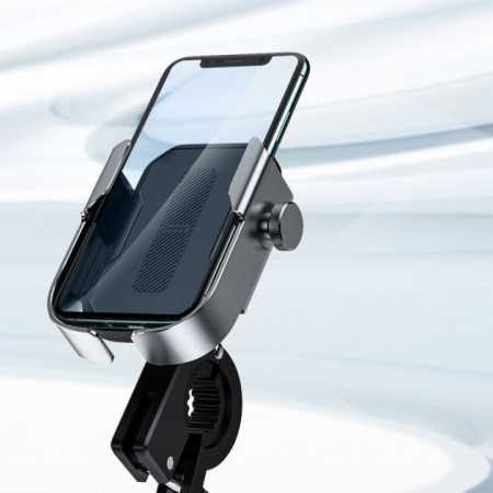 Держатель для велосипеда/мотоцикла Baseus SUKJA-0S для смартфона 4.7-6.5" (Silver)
