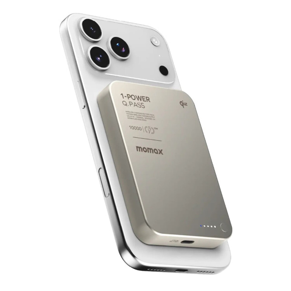 Портативный аккумулятор MOMAX Q.Mag X1 Qi2 10000mAh Gen 2 IP136Q2L Titanium