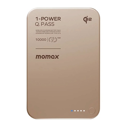 Портативный аккумулятор MOMAX Q.Mag X1 Qi2 Magnetic 10000mAh Gen 2 IP136Q2L2 Desert Gold