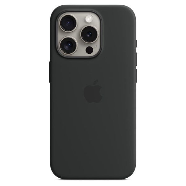 Чехол Silicone Case MagSafe Iphone 15 Pro Черный