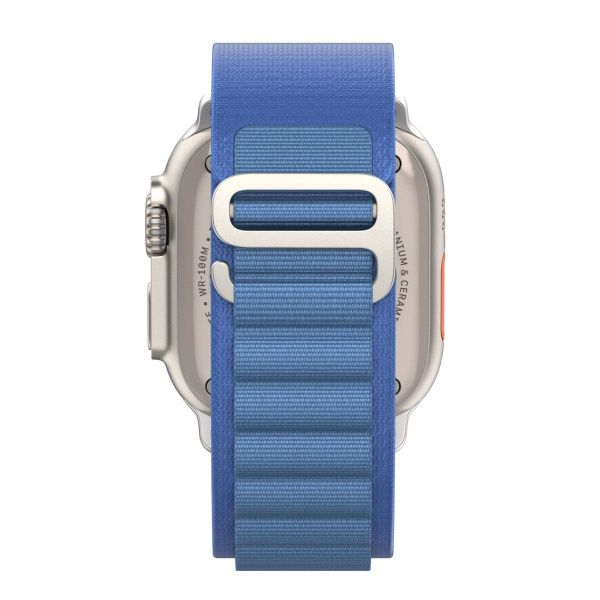 Ремешок нейлоновый Alpine Loop для Apple Watch 42/44/45/49 мм, 235мм, на застежке, синий