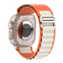 Ремешок нейлоновый Alpine Loop для Apple Watch 42/44/45/49 мм, 235мм, на застежке, оранжевый+белый