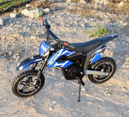 Электропитбайк GreenCamel Dirt Bike DB400, 48V 1200W R14 быстросъемная батарея Синий