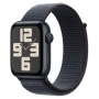 Apple Watch SE 2024, 44 мм, корпус из алюминия цвета «тёмная ночь», ремешок Sport Loop чернильного цвета M/L (MXEP3)