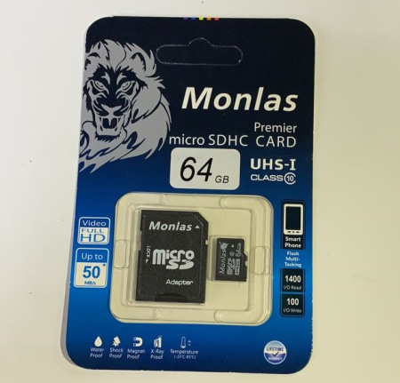 Карта памяти Micro SDHC Card 64GB class 10