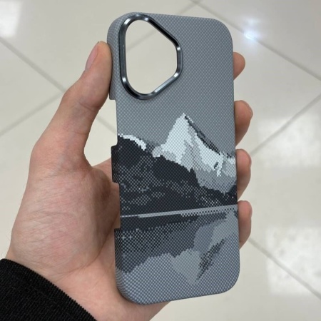 Чехол Mobikas Armor Grid Kevlar IPhone 17 Light Gray Mountain