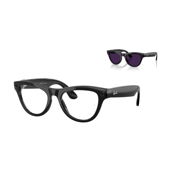 Ray‑Ban Meta Skyler Gen 2 RW4014 601/CH Shiny Black / Transitions Amethyst, 52–20