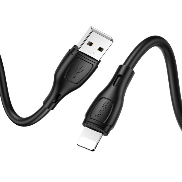 Кабель USB Hoco X61 Lightning 2.4a 1m черный