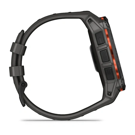 Garmin Instinct 3 Solar 50 мм Black/Charcoal — профиль с тремя кнопками