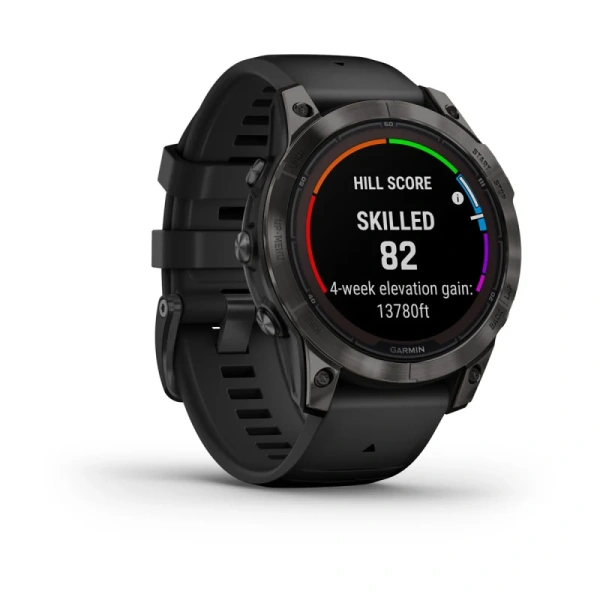 Умные часы Garmin Fenix 7 Pro Sapphire Solar 47 мм, Carbon Grey DLC, чёрный ремешок (010-02777-11)