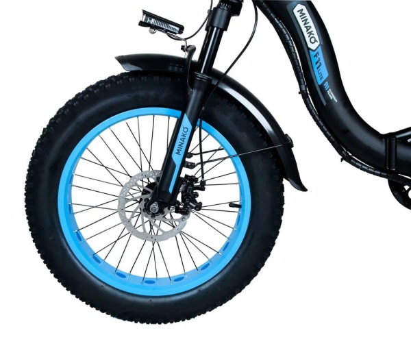 Электровелосипед Minako F11 Lite 20Ah Синий (спицы)