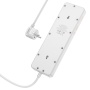Сетевой фильтр удлинитель Hoco AC14A 5 розеток 3 USB и Type-C 2500W 1.5м Белый