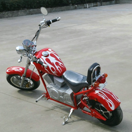 Электромотоцикл GreenCamel Chopper C100, 60V 1000W R12 красный