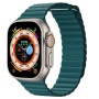 Ремешок кожаный Leather Loop для Apple Watch 38/40/41 мм, 225мм, на магните, бирюзовый
