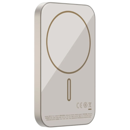 Внешний аккумулятор Momax Q.Mag X 5000 mAh, Natural Titanium