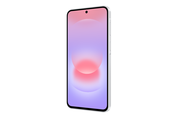Смартфон Samsung Galaxy A37 8/256Gb Awesome White, белый — на белом фоне