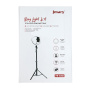 Кольцо-лампа для селфи Jmary FM-536A, с гибким кранштейном+подставка, USB, черный, зажим, пульт