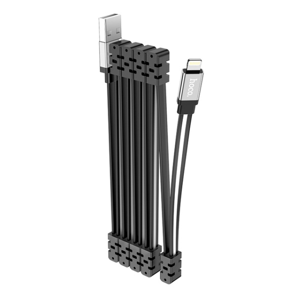 Кабель USB Hoco U103 Magnetic Absorption USB - Lightning 2.4A 1 м black