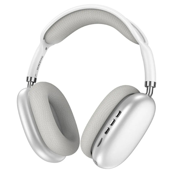 Беспроводные наушники накладные Borofone BO22 Plus Elegant, Bluetooth, 800 мАч, серебристый