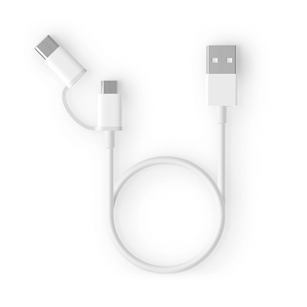 Кабель 2in1 USB Type-C/Micro Xiaomi ZMI 30см White AL511 (арт. 02153)