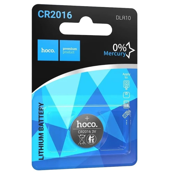 Батарейка Hoco CR2016 DLR10, 3V литиевая, 1 шт