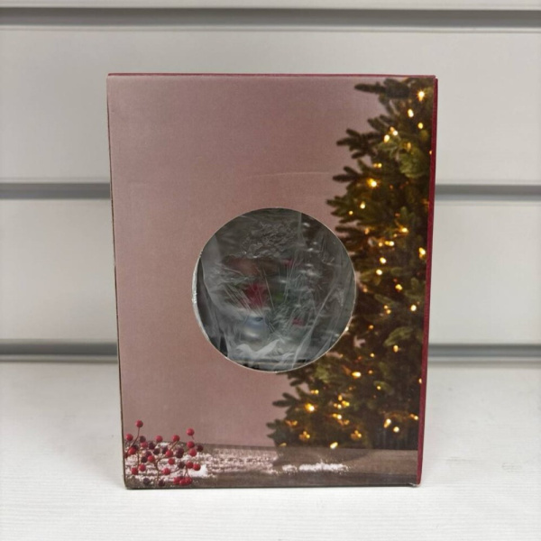 Фонарь новогодний круглый 15 см Ребенок и Елка