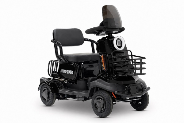 Электроскутер четырехколесный Rutrike Квадро (Черный-3265)