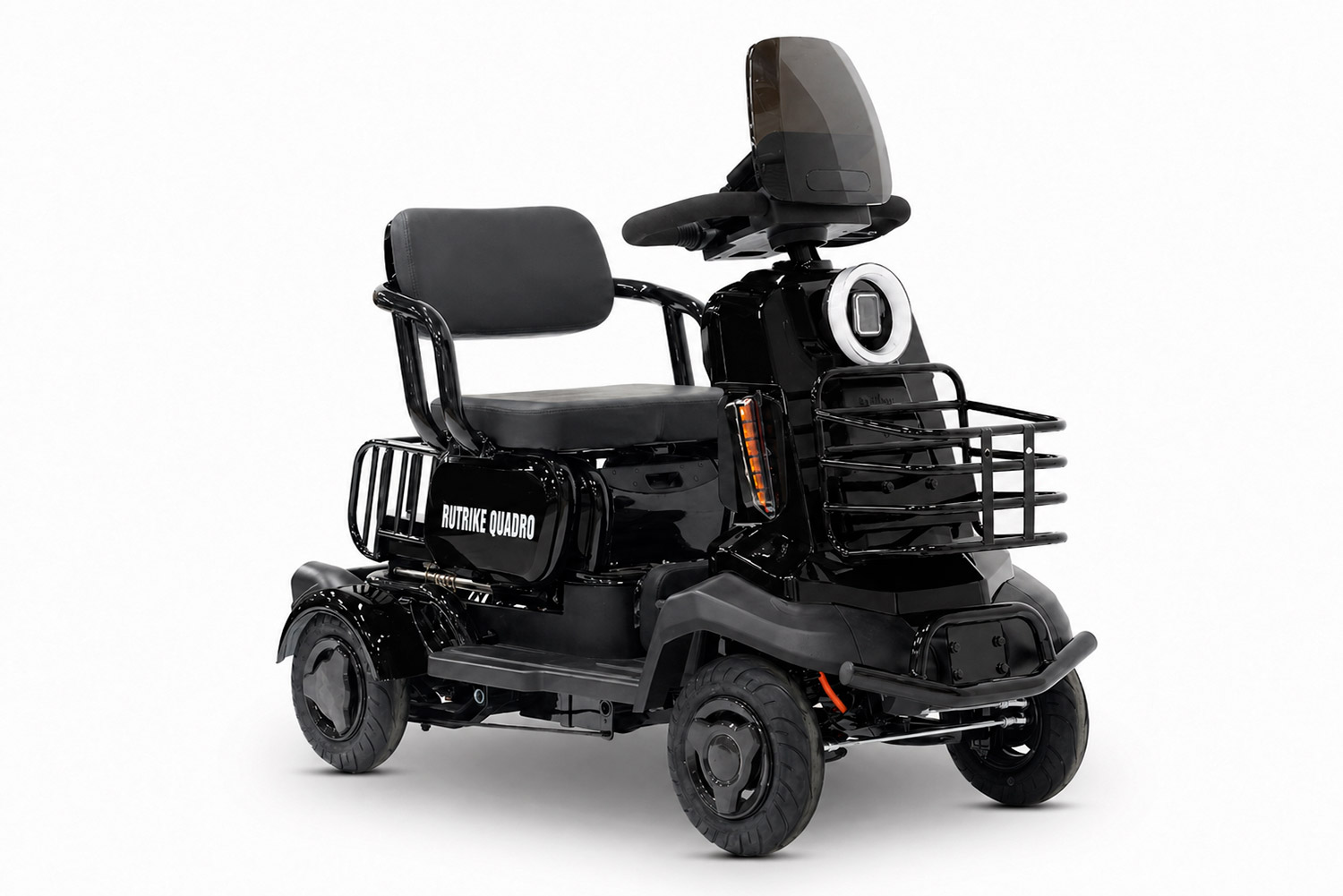 Электроскутер четырехколесный Rutrike Квадро (Черный-3265)